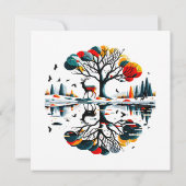 Majestic Stag in Snowy Winter Forest (Rückseite)