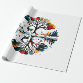 Majestic Stag in Snowy Winter Forest Geschenkpapier (Ungerollt)