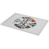 Majestic Stag in Snowy Winter Forest Schneidebrett (Ecke)