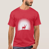 Majestic Stag Silhouette Under Lunar Light T-Shirt (Vorderseite)