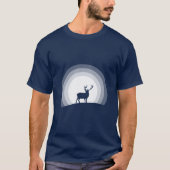 Majestic Stag Silhouette Under Lunar Light T-Shirt (Vorderseite)