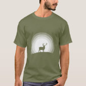 Majestic Stag Silhouette Under Lunar Light T-Shirt (Vorderseite)