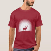 Majestic Stag Silhouette Under Lunar Light T-Shirt (Vorderseite)