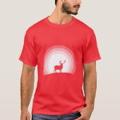 Majestic Stag Silhouette Under Lunar Light T-Shirt (Vorderseite)