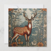 Majestic Stag William Morris Inspirierte floral (Vorderseite)