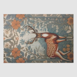 Majestic Stag William Morris Inspirierte floral Seidenpapier