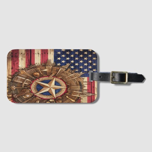 Majestic-Star-Spangled-Banner Gepäckanhänger (Vorderseite (Horizontal))