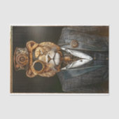 Majestic Steampunk Lion im Anzug AC1 Decoupage Seidenpapier (Vorderseite)