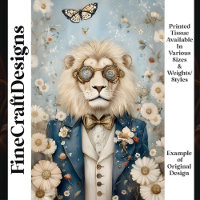 Majestic Steampunk Lion in Hat K2 Decoupage
