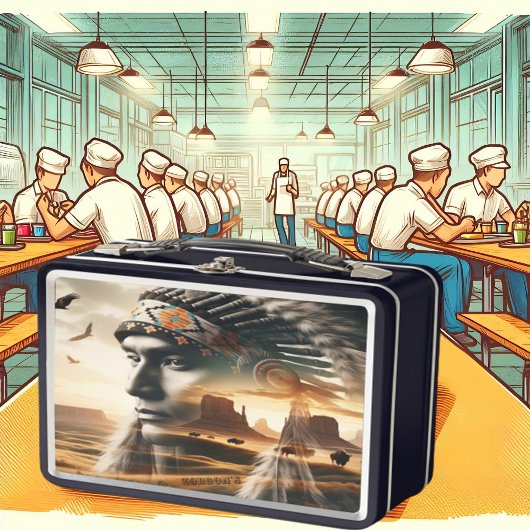 Majestic Sunset Warrior Metall Brotdose