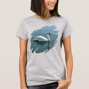 Majestic Swan Gliding am See T-Shirt