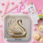 Majestic Swan Silhouette Pappteller (Party)