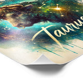 Majestic Taurus Zodiac Art Fotodruck (Ecke)