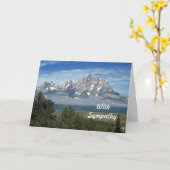 Majestic Teton Mountains Foto Beileid Karte (Gelbe Blume)