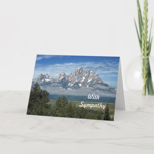 Majestic Teton Mountains Foto Beileid Karte (Vorderseite)