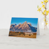 Majestic Teton Mountains Herbst Foto Beileid Karte (Gelbe Blume)