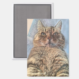 Majestic Tiger Cat  Magnet