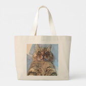 Majestic Tiger Cat Tote Bag Jumbo Stoffbeutel (Rückseite)