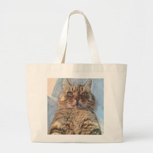Majestic Tiger Cat Tote Bag Jumbo Stoffbeutel