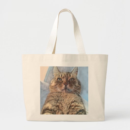 Majestic Tiger Cat Tote Bag Jumbo Stoffbeutel (Vorne)