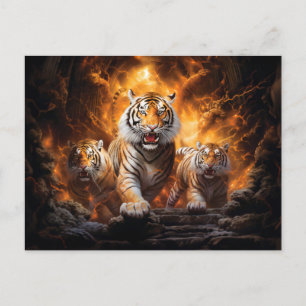 Majestic Tiger Chinese Zodiac Artists Postkarte