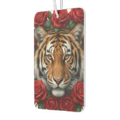 Majestic Tiger Face Red Rose Floral Wreath Autolufterfrischer (Links)