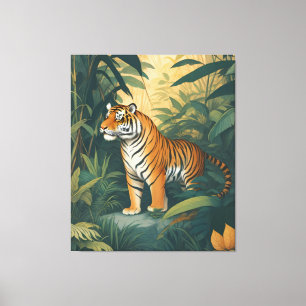 Majestic Tiger im Dschungel Leinwanddruck