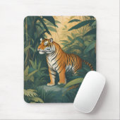 Majestic Tiger im Dschungel Mousepad (Mit Mouse)