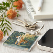 Majestic Tiger im Dschungel Schlüsselanhänger (Vorderseite rechts)