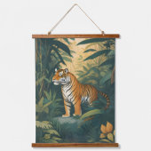 Majestic Tiger im Dschungel Wandteppich Mit Holzrahmen (Vorderseite)
