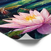 Majestic Tiger in einer Moonlit Fantasy Landschaft Poster (Ecke)