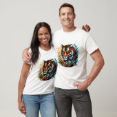 Majestic Tiger in lebendigem Dschungel T-Shirt (Unisex)