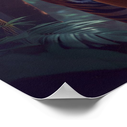 Majestic Tiger in Wald Poster (Ecke)