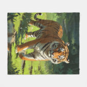 Majestic Tiger in Wilden Malereien Fleecedecke (Vorderseite (Horizontal))