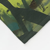 Majestic Tiger in Wilden Malereien Fleecedecke (Ecke)