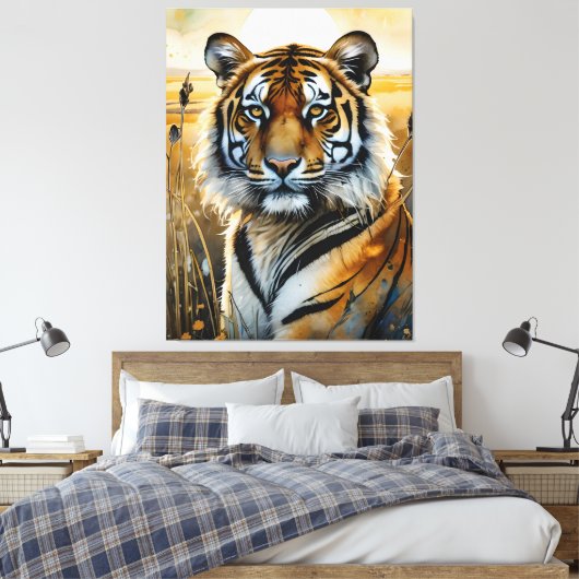 Majestic Tiger Leinwanddruck (Insitu (Schlafzimmer))