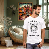 Majestic Tiger Line Art - Mut läuft tief T-Shirt