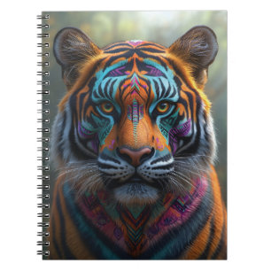 Majestic Tiger mit lebendigem Stammegefecht Notizblock