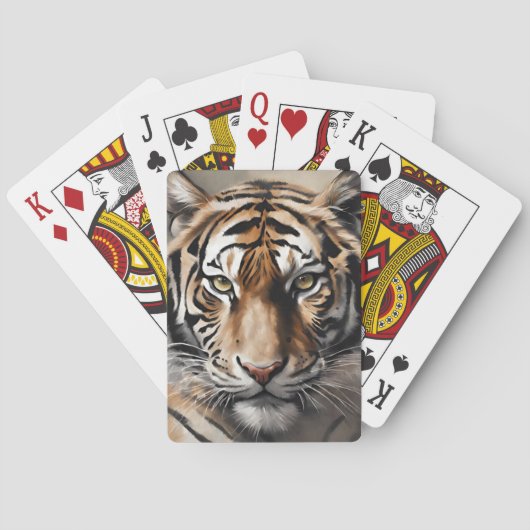 Majestic Tiger Portrait Spielkarten (Rückseite)