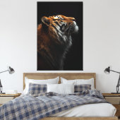 Majestic Tiger Portrait, Strength Royal Confidence Leinwanddruck (Insitu (Schlafzimmer))