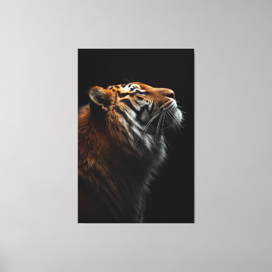 Majestic Tiger Portrait, Strength Royal Confidence Leinwanddruck (Vorderseite)