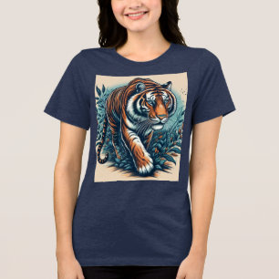 "Majestic Tiger - Power und Grace in Motion" Tri-Blend Shirt
