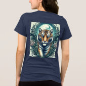 "Majestic Tiger - Power und Grace in Motion" Tri-Blend Shirt (Rückseite)