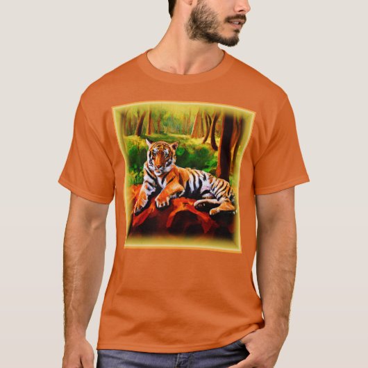 "Majestic Tiger Resting in the Wild". Jetzt kaufen T-Shirt (Vorderseite)