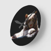 Majestic Tiger Runde Wanduhr (Winkel)