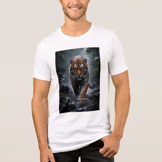 Majestic Tiger – Silent Power in the Rain Shirt (Vorderseite)