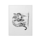 Majestic Tiger Silhouette in kühner Vector Art Notizblock (Rotiert)