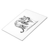 Majestic Tiger Silhouette in kühner Vector Art Notizblock (angewinkelt)