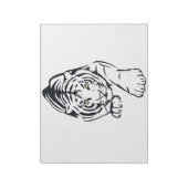Majestic Tiger Silhouette in kühner Vector Art Notizblock (Rotiert)