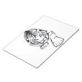 Majestic Tiger Silhouette in kühner Vector Art Notizblock (angewinkelt)